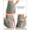 image:imageG4Free A Line Golf Skirts for Women 15 Elastic High Waisted Tennis Skorts Soft Casual Athletic Inner Shorts 4 PocketsGray Olive