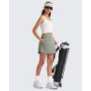 image:imageG4Free A Line Golf Skirts for Women 15 Elastic High Waisted Tennis Skorts Soft Casual Athletic Inner Shorts 4 PocketsGray Olive