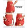 image:imageG4Free A Line Golf Skirts for Women 15 Elastic High Waisted Tennis Skorts Soft Casual Athletic Inner Shorts 4 PocketsRust Orange