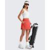 image:imageG4Free A Line Golf Skirts for Women 15 Elastic High Waisted Tennis Skorts Soft Casual Athletic Inner Shorts 4 PocketsRust Orange