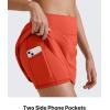 image:imageG4Free BareFeel 15 Golf Skirts for Women High Waisted A Line Casual Athletic Skorts Inner Shorts with 2 PocketsRust Orange