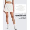 image:imageG4Free BareFeel 15 Golf Skirts for Women High Waisted A Line Casual Athletic Skorts Inner Shorts with 2 PocketsWhite