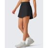 image:imageG4Free Drawstring Golf Skirts for Women  15 Athletic Curved Hem Tennis Skort Casual Skorts Inner Shorts with Ball PocketBlack