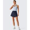 image:imageG4Free Drawstring Golf Skirts for Women  15 Athletic Curved Hem Tennis Skort Casual Skorts Inner Shorts with Ball PocketDark Navy