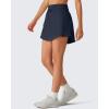 image:imageG4Free Drawstring Golf Skirts for Women  15 Athletic Curved Hem Tennis Skort Casual Skorts Inner Shorts with Ball PocketDark Navy