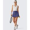 image:imageG4Free Drawstring Golf Skirts for Women  15 Athletic Curved Hem Tennis Skort Casual Skorts Inner Shorts with Ball PocketDusky Purple
