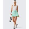 image:imageG4Free Drawstring Golf Skirts for Women  15 Athletic Curved Hem Tennis Skort Casual Skorts Inner Shorts with Ball PocketMint