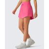 image:imageG4Free Drawstring Golf Skirts for Women  15 Athletic Curved Hem Tennis Skort Casual Skorts Inner Shorts with Ball PocketRosy Pink