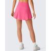 image:imageG4Free Drawstring Golf Skirts for Women  15 Athletic Curved Hem Tennis Skort Casual Skorts Inner Shorts with Ball PocketRosy Pink
