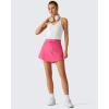 image:imageG4Free Drawstring Golf Skirts for Women  15 Athletic Curved Hem Tennis Skort Casual Skorts Inner Shorts with Ball PocketRosy Pink