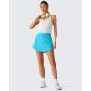 image:imageG4Free Drawstring Golf Skirts for Women  15 Athletic Curved Hem Tennis Skort Casual Skorts Inner Shorts with Ball PocketSky Blue