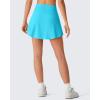 image:imageG4Free Drawstring Golf Skirts for Women  15 Athletic Curved Hem Tennis Skort Casual Skorts Inner Shorts with Ball PocketSky Blue