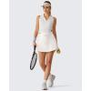 image:imageG4Free Drawstring Golf Skirts for Women  15 Athletic Curved Hem Tennis Skort Casual Skorts Inner Shorts with Ball PocketWhite