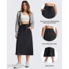 image:imageG4Free Smoofit ALine Midi Skirts for Women Modal Soft Drawstring Maxi Skirt Long Casual Fall with 2 PocketsBlack
