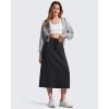 image:imageG4Free Smoofit ALine Midi Skirts for Women Modal Soft Drawstring Maxi Skirt Long Casual Fall with 2 PocketsBlack