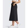 image:imageG4Free Smoofit ALine Midi Skirts for Women Modal Soft Drawstring Maxi Skirt Long Casual Fall with 2 PocketsBlack