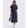 image:imageG4Free Smoofit ALine Midi Skirts for Women Modal Soft Drawstring Maxi Skirt Long Casual Fall with 2 PocketsDark Navy