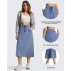 image:imageG4Free Smoofit ALine Midi Skirts for Women Modal Soft Drawstring Maxi Skirt Long Casual Fall with 2 PocketsDenim Blue