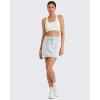 image:imageG4Free Smoofit Modal Soft Sweat Skirts for Women  ALine Drawstring Summer Casual Lounge Short Skirt with PocketsLight Gray