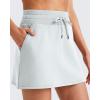 image:imageG4Free Smoofit Modal Soft Sweat Skirts for Women  ALine Drawstring Summer Casual Lounge Short Skirt with PocketsLight Gray