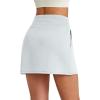 image:imageG4Free Smoofit Modal Soft Sweat Skirts for Women  ALine Drawstring Summer Casual Lounge Short Skirt with PocketsLight Gray
