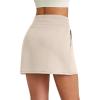 image:imageG4Free Smoofit Modal Soft Sweat Skirts for Women  ALine Drawstring Summer Casual Lounge Short Skirt with PocketsLight Khaki