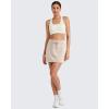 image:imageG4Free Smoofit Modal Soft Sweat Skirts for Women  ALine Drawstring Summer Casual Lounge Short Skirt with PocketsLight Khaki