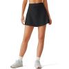 image:imageG4Free Drawstring Golf Skirts for Women  15 Athletic Curved Hem Tennis Skort Casual Skorts Inner Shorts with Ball PocketBlack