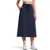 image:imageG4Free Smoofit ALine Midi Skirts for Women Modal Soft Drawstring Maxi Skirt Long Casual Fall with 2 PocketsDark Navy