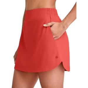 image:imageG4Free A Line Golf Skirts for Women 15 Elastic High Waisted Tennis Skorts Soft Casual Athletic Inner Shorts 4 PocketsRust Orange