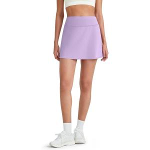 image:imageG4Free BareFeel 15 Golf Skirts for Women High Waisted A Line Casual Athletic Skorts Inner Shorts with 2 PocketsLight Purple