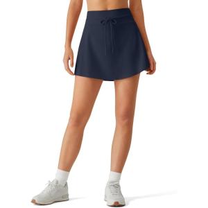 image:imageG4Free Drawstring Golf Skirts for Women  15 Athletic Curved Hem Tennis Skort Casual Skorts Inner Shorts with Ball PocketDark Navy
