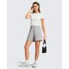 image:imageG4Free Strowen Athletic Running Shorts for Women 4  Elastic Waist Lightweight Quick Dry for Workout Gym with PocketsChime Gray