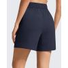 image:imageG4Free Strowen Athletic Running Shorts for Women 4  Elastic Waist Lightweight Quick Dry for Workout Gym with PocketsDark Navy