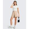 image:imageG4Free Strowen Athletic Running Shorts for Women 4  Elastic Waist Lightweight Quick Dry for Workout Gym with PocketsLight Khaki