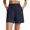 image:imageG4Free Strowen Athletic Running Shorts for Women 4  Elastic Waist Lightweight Quick Dry for Workout Gym with PocketsDark Navy
