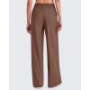 image:imageG4Free Chillwhisp Lightweight Flowy Wide Leg Pants Women Elastic Waist Palazzo Pants Summer Beach VacationCoffee Brown