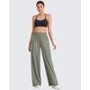 image:imageG4Free Chillwhisp Lightweight Flowy Wide Leg Pants Women Elastic Waist Palazzo Pants Summer Beach VacationGray Olive