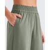 image:imageG4Free Chillwhisp Lightweight Flowy Wide Leg Pants Women Elastic Waist Palazzo Pants Summer Beach VacationGray Olive