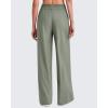 image:imageG4Free Chillwhisp Lightweight Flowy Wide Leg Pants Women Elastic Waist Palazzo Pants Summer Beach VacationGray Olive