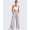 image:imageG4Free Chillwhisp Lightweight Wide Leg Cargo Pants Women Elastic Waist Flowy Palazzo Pants for Casual TravelChrim Gray