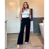 image:imageG4Free Chillwhisp Lightweight Wide Leg Pants Women Front Seam Elastic Waist Flowy Palazzo Pants SummerBlack