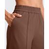 image:imageG4Free Chillwhisp Lightweight Wide Leg Pants Women Front Seam Elastic Waist Flowy Palazzo Pants SummerCoffee Brown