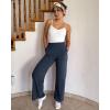 image:imageG4Free Chillwhisp Lightweight Wide Leg Pants Women Front Seam Elastic Waist Flowy Palazzo Pants SummerDark Blue
