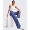 image:imageG4Free Chillwhisp Lightweight Wide Leg Pants Women Front Seam Elastic Waist Flowy Palazzo Pants SummerDusky Purple