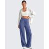 image:imageG4Free Chillwhisp Lightweight Wide Leg Pants Women Front Seam Elastic Waist Flowy Palazzo Pants SummerDusky Purple