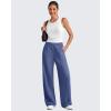 image:imageG4Free Chillwhisp Lightweight Wide Leg Pants Women Front Seam Elastic Waist Flowy Palazzo Pants SummerDusky Purple