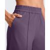 image:imageG4Free Chillwhisp Lightweight Wide Leg Pants Women Front Seam Elastic Waist Flowy Palazzo Pants SummerGrape Purple