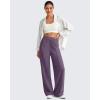 image:imageG4Free Chillwhisp Lightweight Wide Leg Pants Women Front Seam Elastic Waist Flowy Palazzo Pants SummerGrape Purple