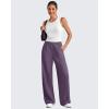 image:imageG4Free Chillwhisp Lightweight Wide Leg Pants Women Front Seam Elastic Waist Flowy Palazzo Pants SummerGrape Purple